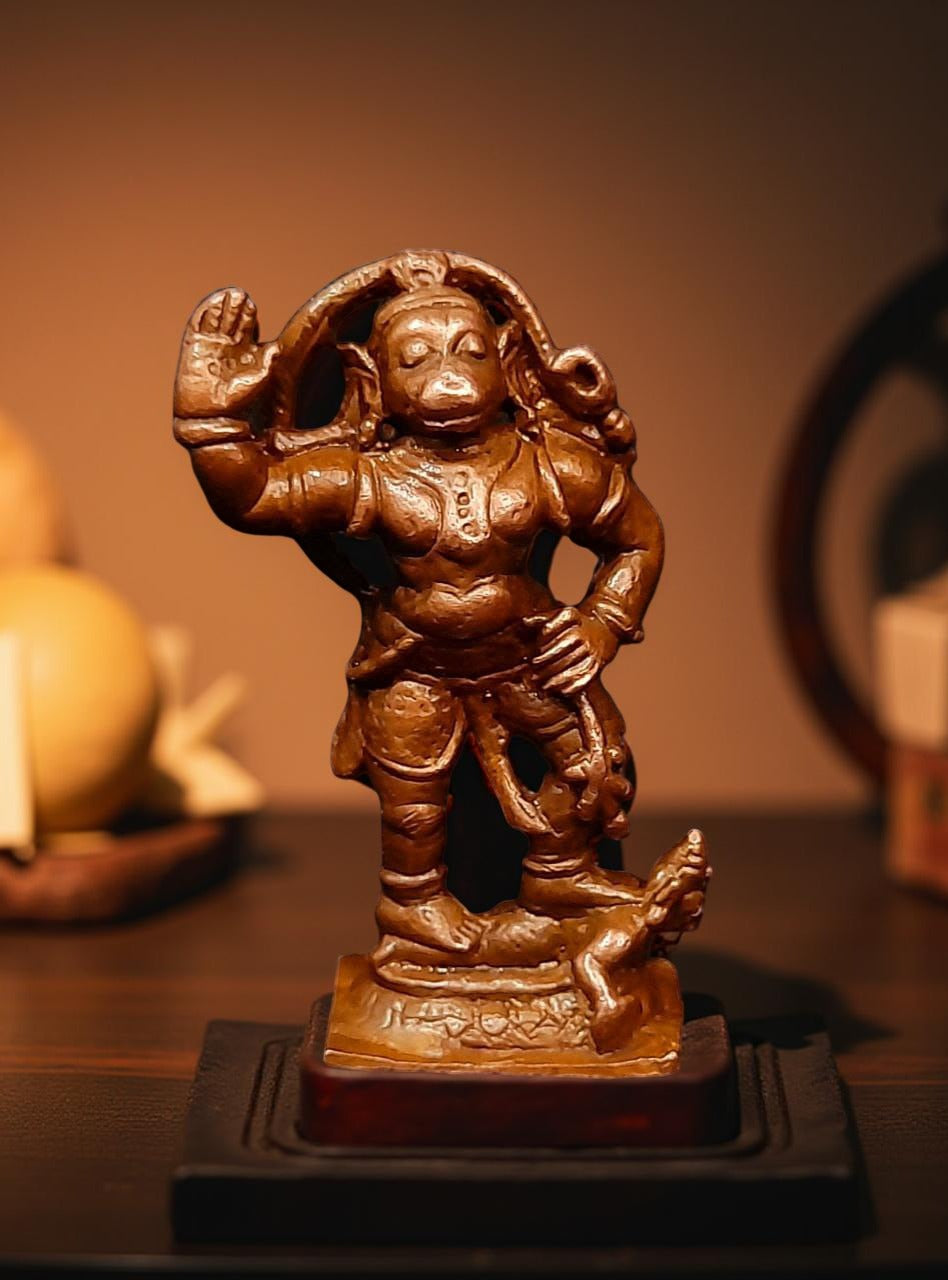Brown Copper God Idol Hanuman, 2.1 Inches, 60G, Pack Of 1 Piece