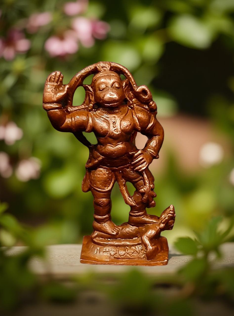 Brown Copper God Idol Hanuman, 2.1 Inches, 60G, Pack Of 1 Piece