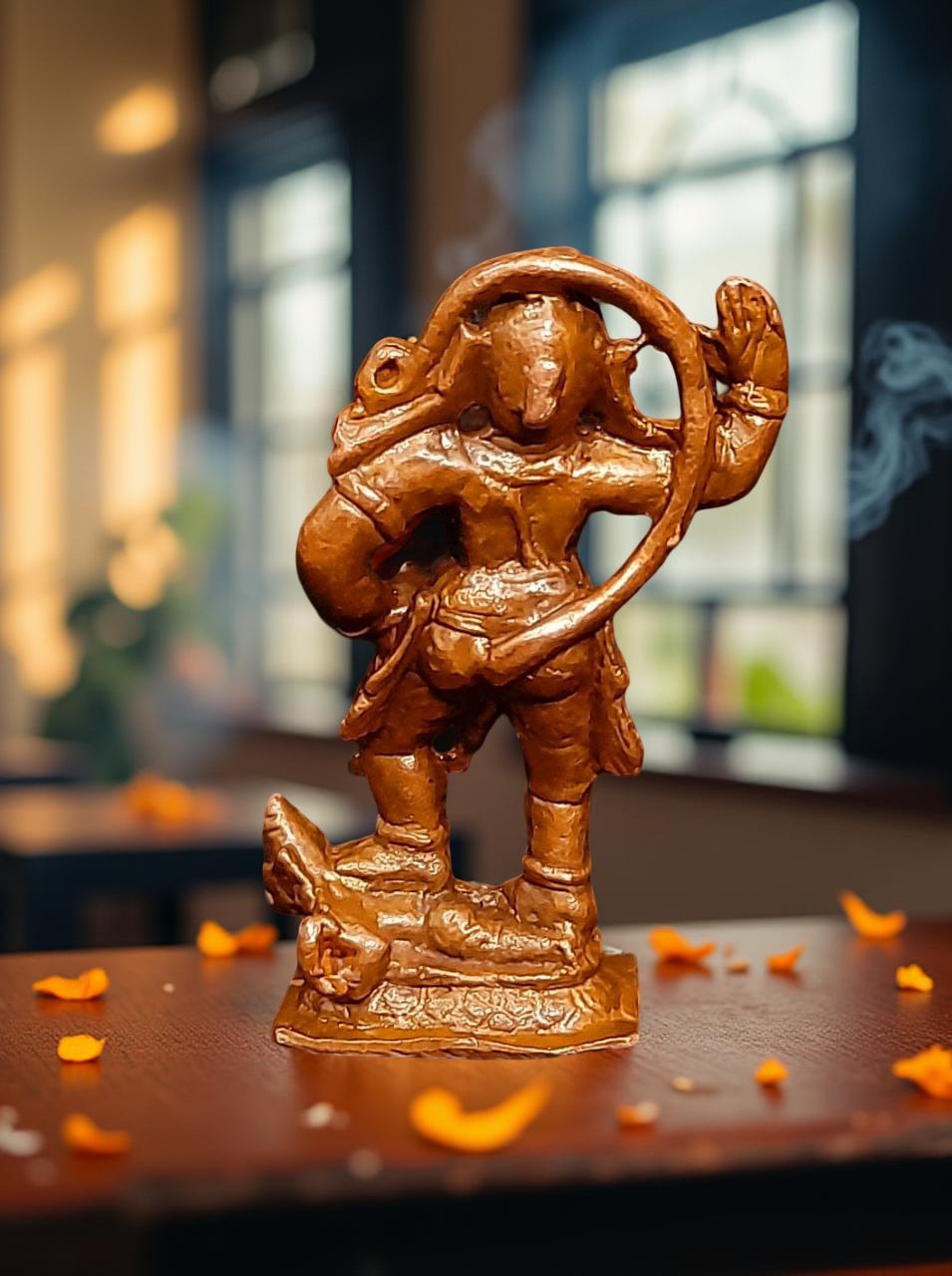 Brown Copper God Idol Hanuman, 2.1 Inches, 60G, Pack Of 1 Piece