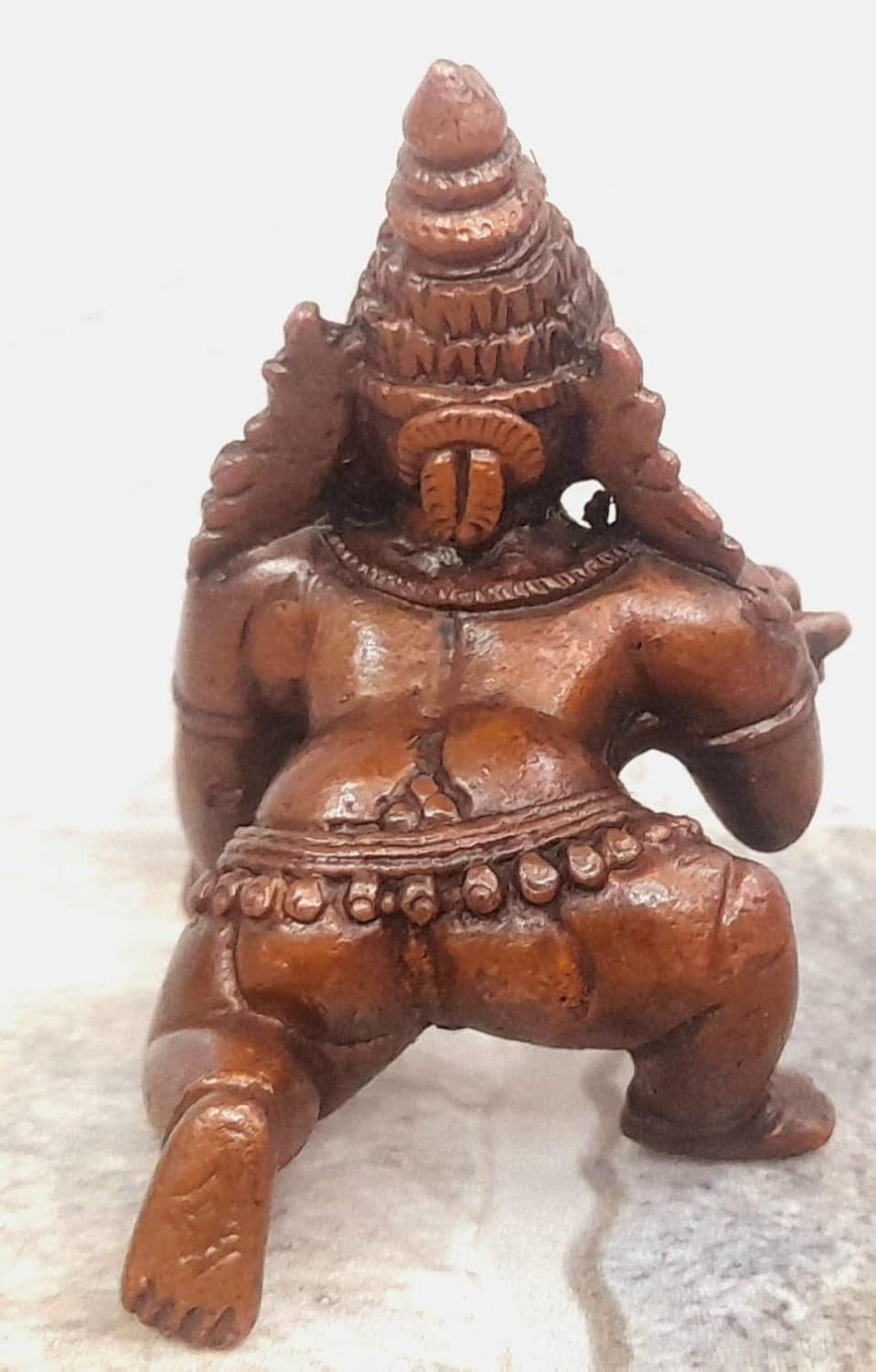 Brownish-Orange Copper Idols Indiaby, 2.1 Inches, Handmade Bala Krishna 135G, Patina Antique Finish, Pack Of 1 Piece