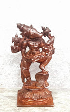 Brownish-Orange Copper Idols, 3.5 Inches, Handmade Bhu Varaha, 280G, Patina Antique Finish, Pack Of 1 Piece