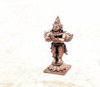 Brownish-Orange Copper Idols, 7 Cm, Handmade Standing Garudar 95 Gram, Patina Antique Finish, Pack Of 1 Piece