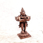 Brownish-Orange Copper Idols, 7 Cm, Handmade Standing Garudar 95 Gram, Patina Antique Finish, Pack Of 1 Piece