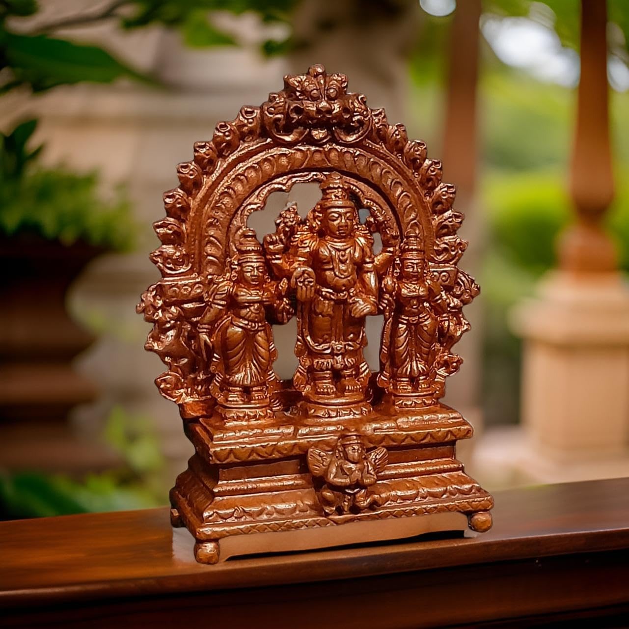 Copper Copper Handmade Srinivasa Peruma 6 Cm L 131 G, Patina Antique Finish, Pack Of 1 Piece