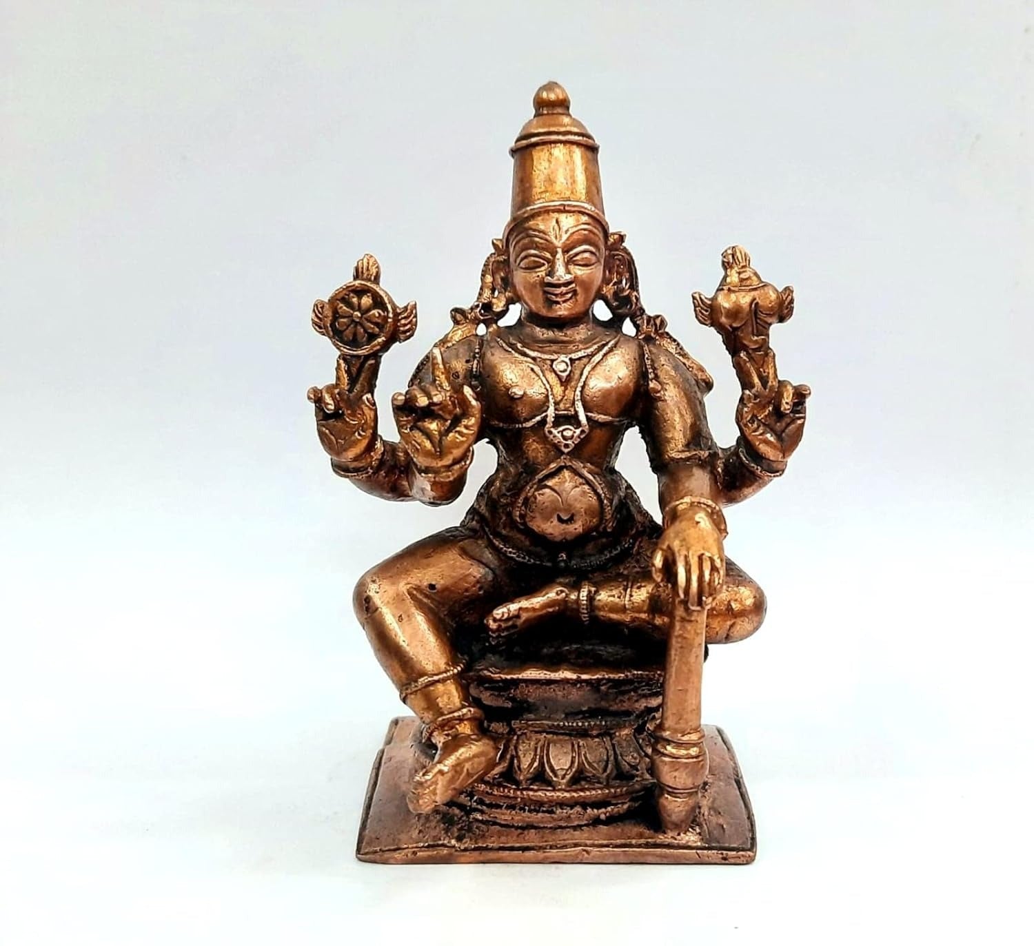 Brown Copper Idolsby, 3.3 Inches, Handmade Vishwaksena, 292G, Patina Antique Finish, Pack Of 1 Piece