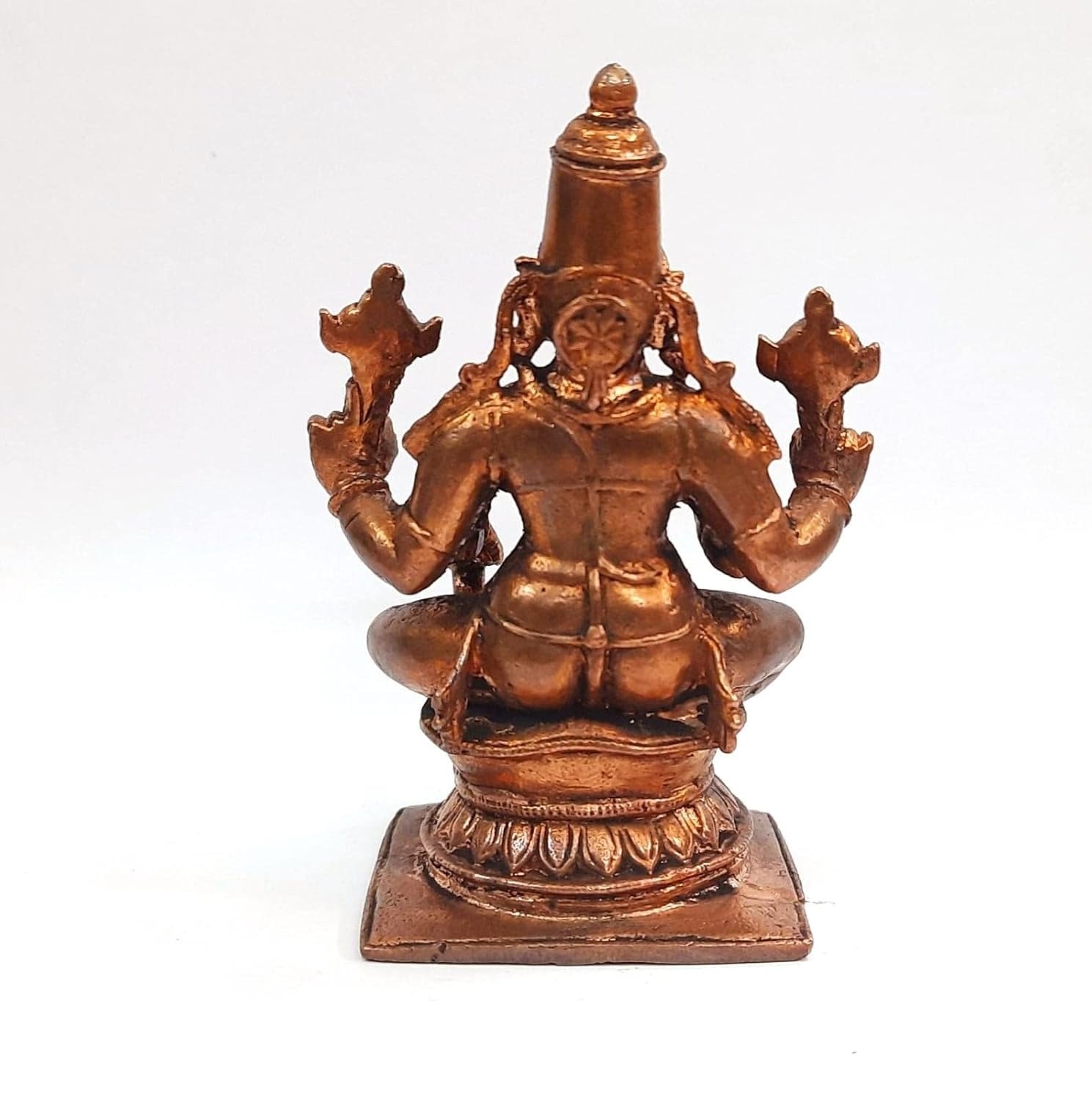 Brown Copper Idolsby, 3.3 Inches, Handmade Vishwaksena, 292G, Patina Antique Finish, Pack Of 1 Piece