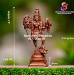 Brownish-Orange Copper Idols Of God Kaliamman 5.7 Inches, 620G, Patina Antique Finish, Pack Of 1 Piece