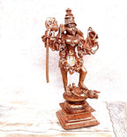 Brownish-Orange Copper Idols Of God Kaliamman 5.7 Inches, 620G, Patina Antique Finish, Pack Of 1 Piece