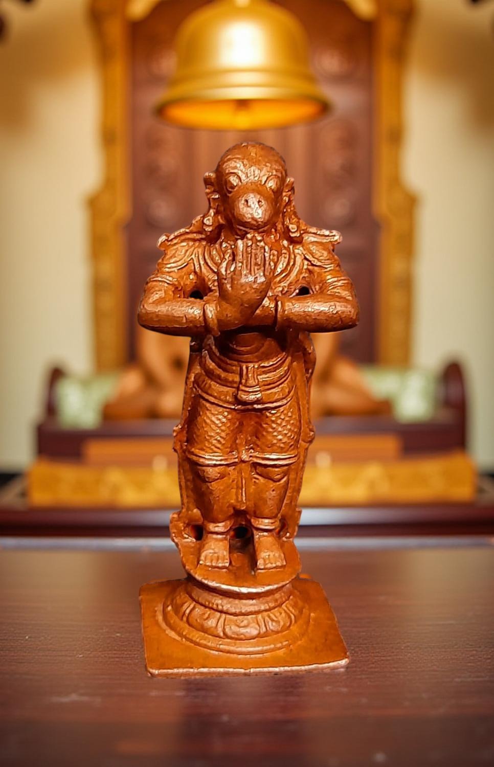 Brown Copper God Idols Hanuman, 2.3 Inches, 60G, Patina Antique Finish, Pack Of 1 Piece