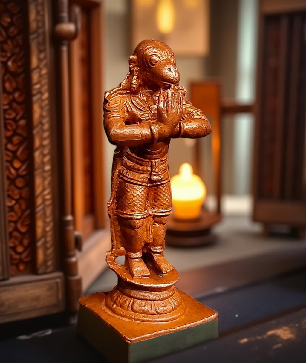Brown Copper God Idols Hanuman, 2.3 Inches, 60G, Patina Antique Finish, Pack Of 1 Piece