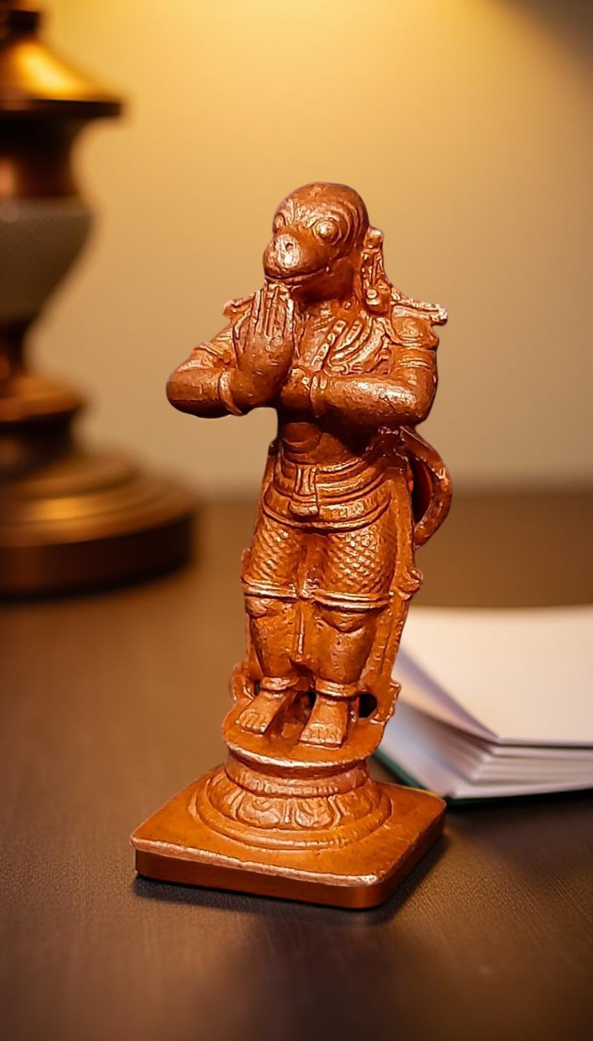 Brown Copper God Idols Hanuman, 2.3 Inches, 60G, Patina Antique Finish, Pack Of 1 Piece