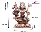 Brownish-Orange Copper Idols, 8.5 Cm, Handmade Manavala Mahamuni Holding Vishnu 395 G, Patina Antique Finish, Pack Of 1 Piece