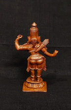 Reddish-Brown Copper Idols Of God Rama, Hand Made, 2 Inches, 35 Gm, Patina Antique Finish, Pack Of 1 Piece