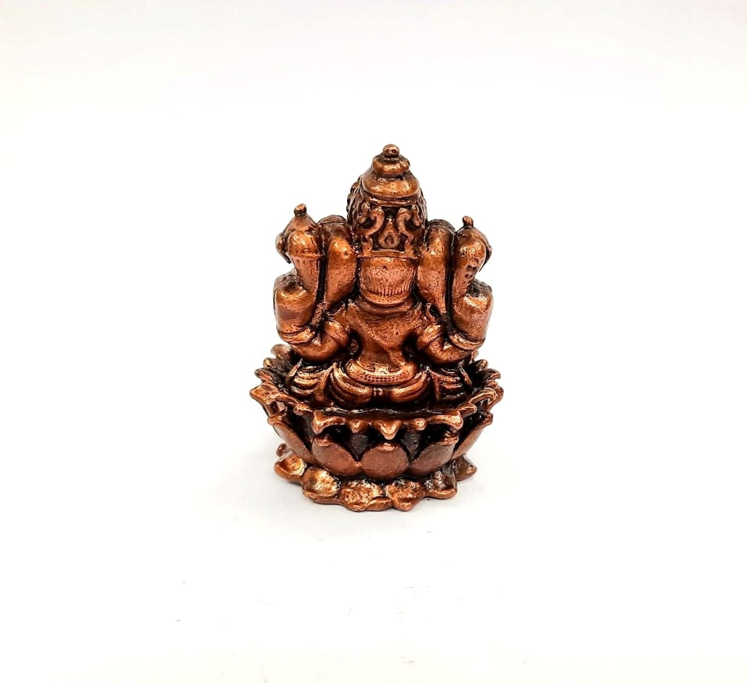 Brownish-Orange Copper Idolsby, 1.7 Inches, Handmade Ganesh, 99G, Patina Antique Finish, Pack Of 1 Piece