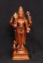 Brownish-Orange Copper Idols Of God Murugar By Unikraf , 6.2 Inches, 780G, Patina Antique Finish, Pack Of 1 Piece