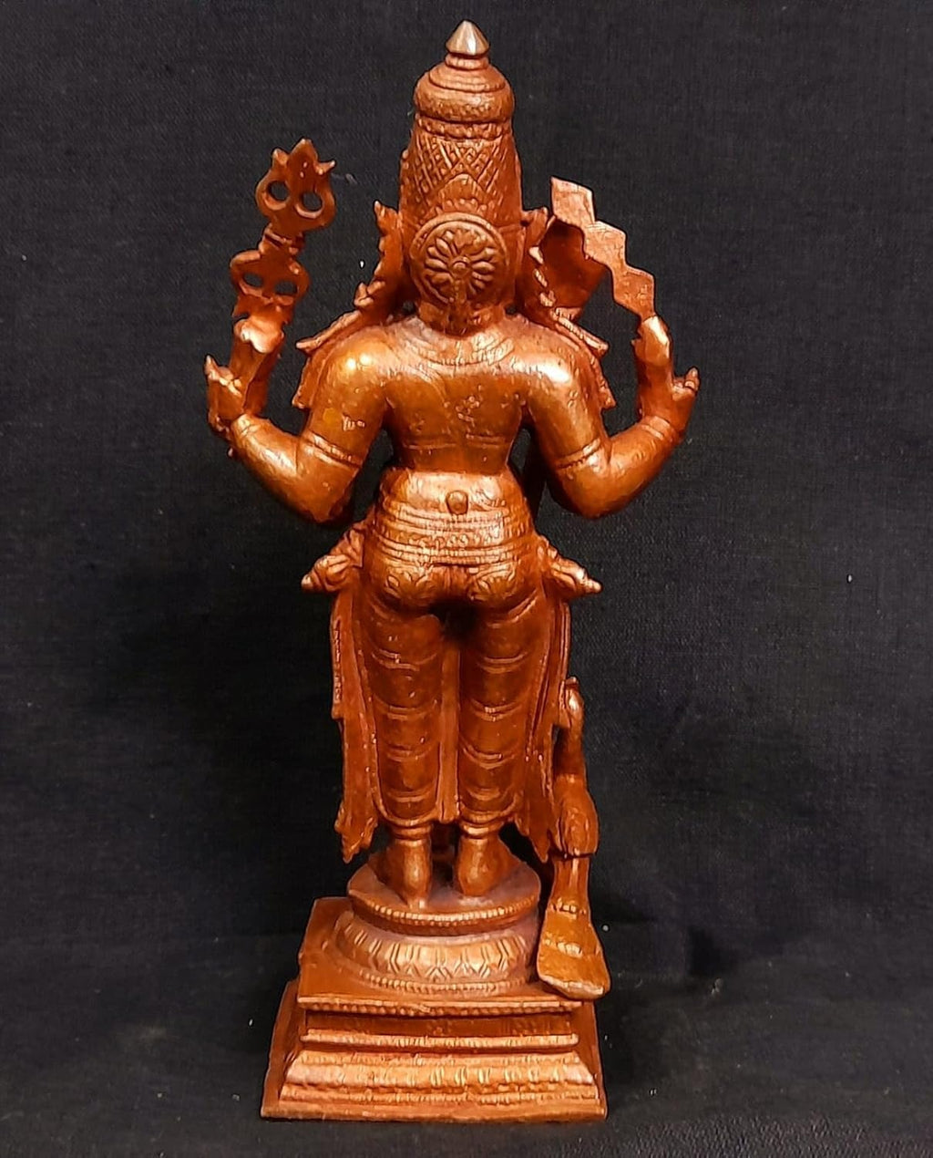 Brownish-Orange Copper Idols Of God Murugar By Unikraf , 6.2 Inches, 780G, Patina Antique Finish, Pack Of 1 Piece