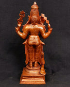 Brownish-Orange Copper Idols Of God Murugar By Unikraf , 6.2 Inches, 780G, Patina Antique Finish, Pack Of 1 Piece