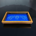 Unikraf  Elephant with Lotus Rangoli Stencil Wooden, 1 Piece (9x5 Inches)