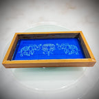 Unikraf  Elephant with Lotus Rangoli Stencil Wooden, 1 Piece (9x5 Inches)