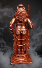 Brown Copper Idols Of Udupi Krishna, 5.7 Inches, 650G, Handmade Pack Of 1 Piece