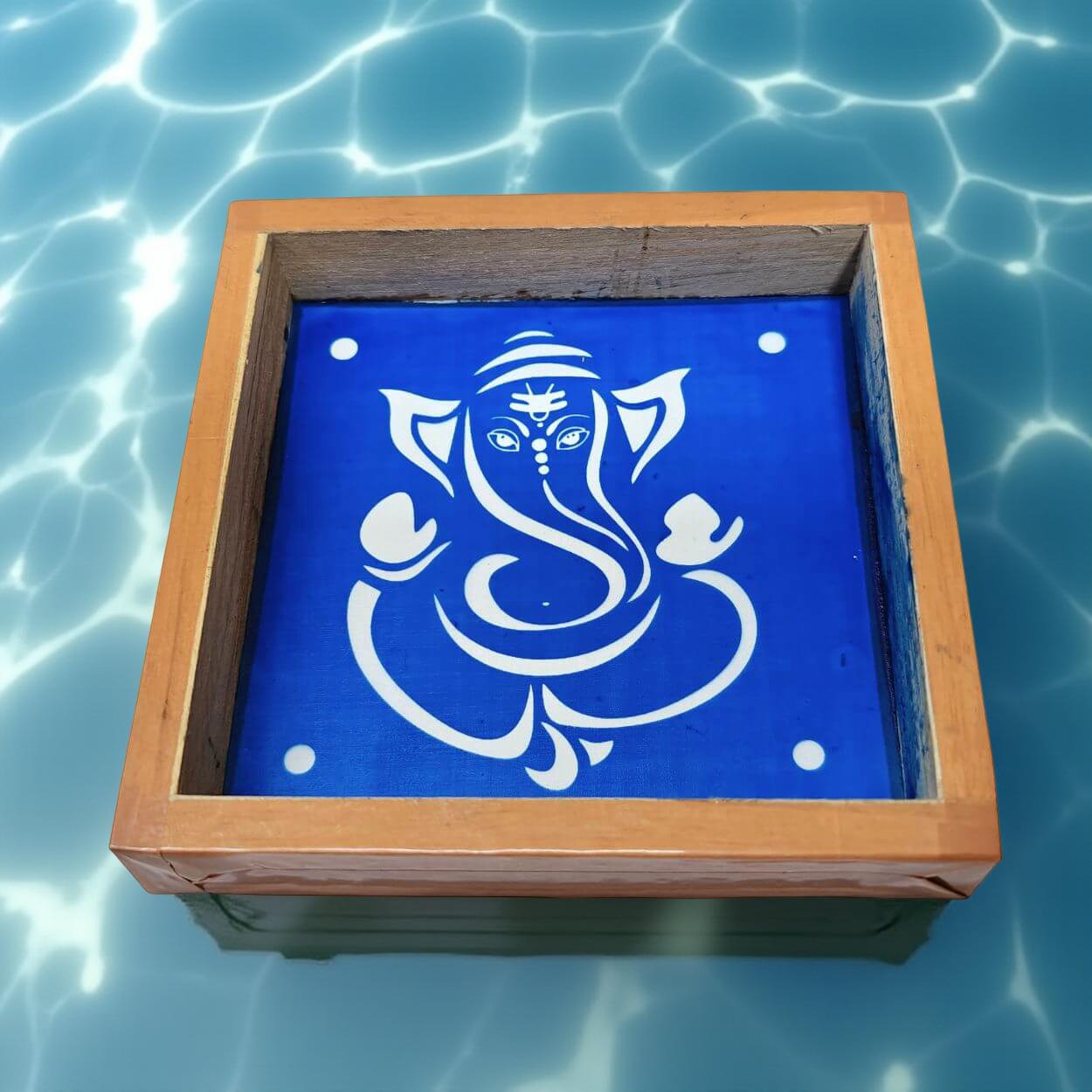 Unikraf  Ganesha Rangoli Stencil Wooden 5×5 Inches Pack of 1 Piece