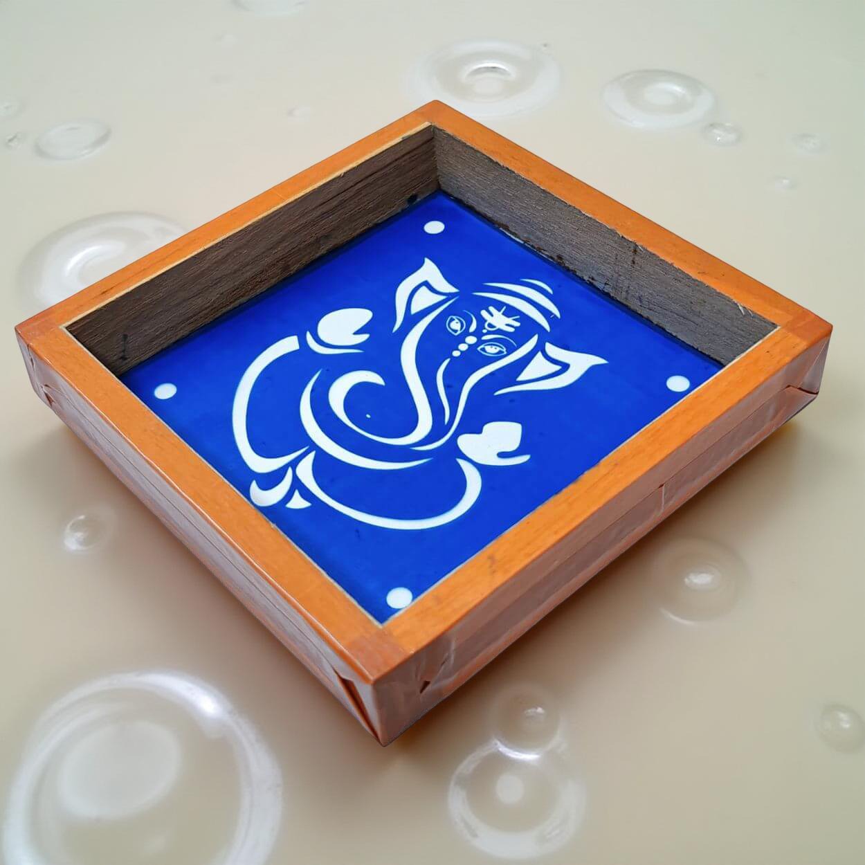 Unikraf  Ganesha Rangoli Stencil Wooden 5×5 Inches Pack of 1 Piece