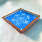 Unikraf  Flower Kambi Kolam Border Rangoli Stencil Wooden 17 * 5 inches Pack of 1 Piece