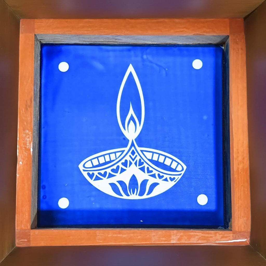 Unikraf  Agal-Diya-Kolam-Rangoli-Stencil 5 * 5 Inches Pack of 1 Piece