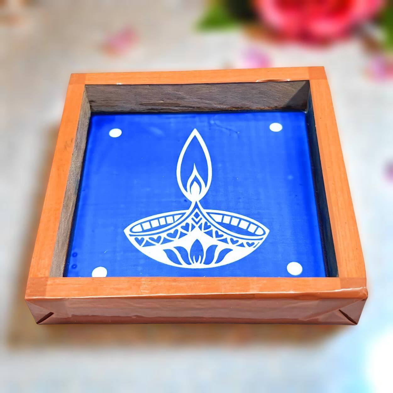 Unikraf  Agal-Diya-Kolam-Rangoli-Stencil 5 * 5 Inches Pack of 1 Piece