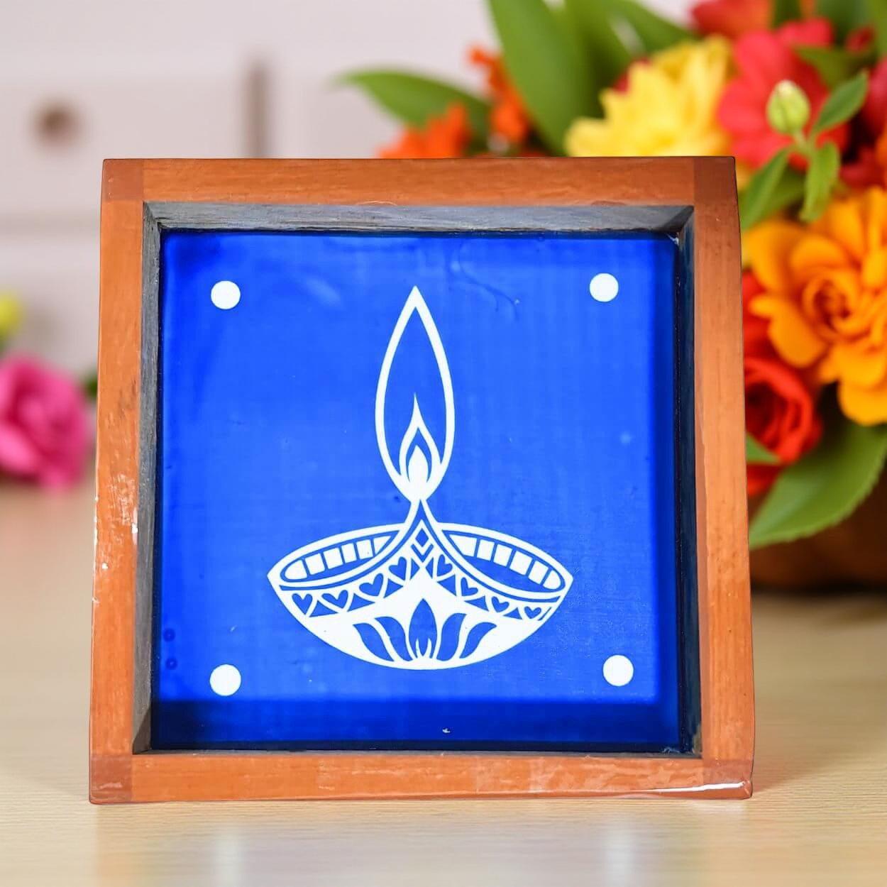 Unikraf  Agal-Diya-Kolam-Rangoli-Stencil 5 * 5 Inches Pack of 1 Piece