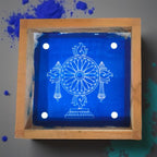 Unikraf  Chakra Kolam Rangoli Stencil Wooden 5×5 Inches