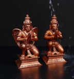 Unikraf  , Copper Handmade Sitting Garudar and Hanuman 4.3 inches 1.1 Kg, Pack of 1 Piece