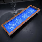 Unikraf  Flower Kambi Kolam Border Rangoli Stencil Wooden 17 * 5 inches Pack of 1 Piece